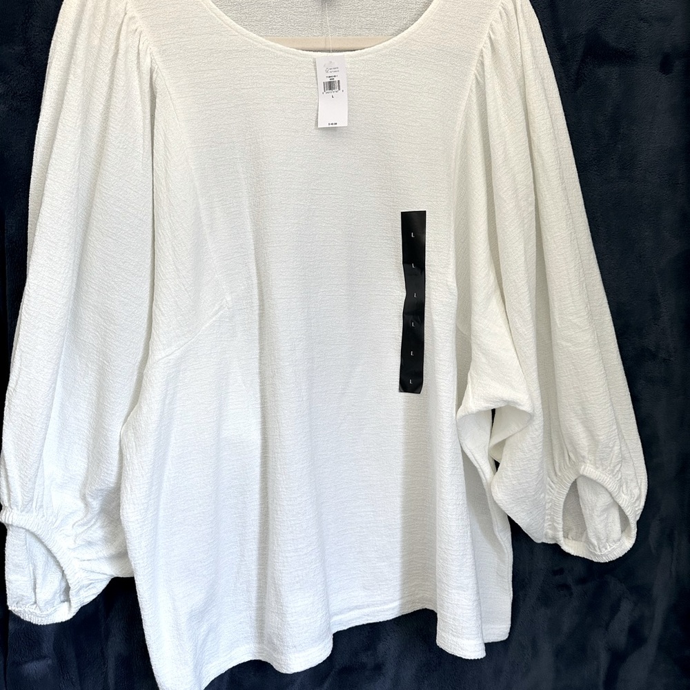 Banana Republic Cream Oversized 3/4 Sleeve Blouse